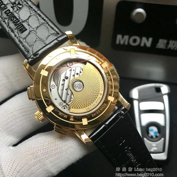 江詩丹頓 Vacheron Constantin 新款 高檔男士腕表 9100多功能機芯 超強防水 原裝蝴蝶扣  wssb3519